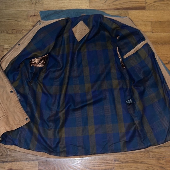 Vintage rare Men's Bachrach soft Leather Mid-Length zip button jacket sz L - Picture 11 of 11